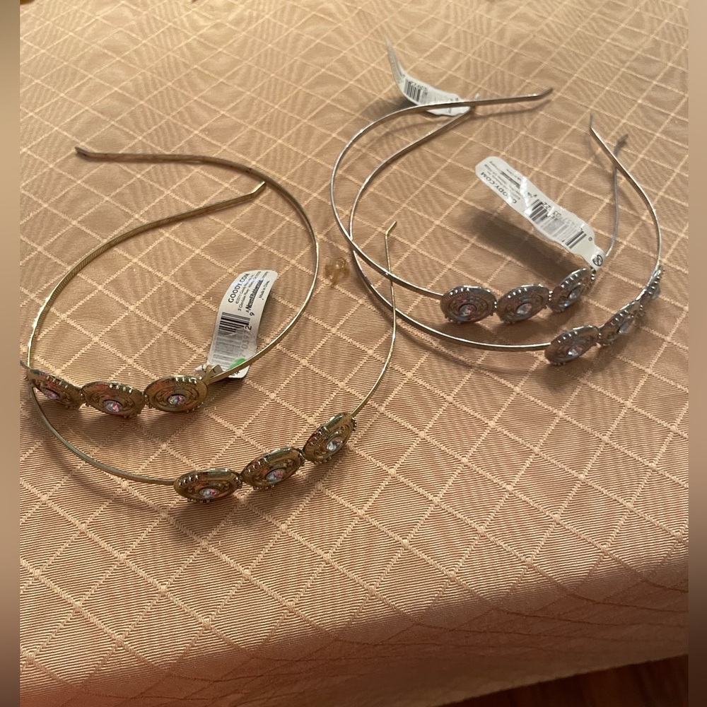 Goody headbands set of 4 silvertone and goldtone NWT